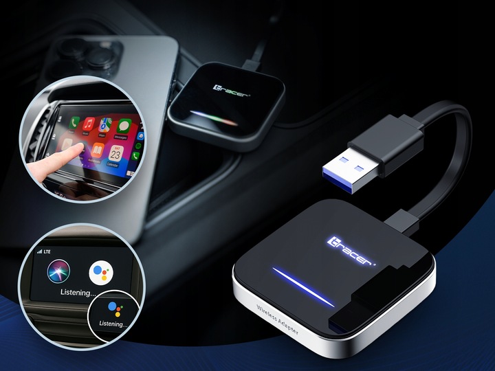 Adapter Carplay Android Auto bezprzewodowy Tracer CarLink PRO