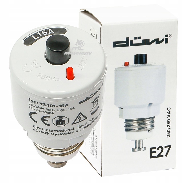 Bezpiecznik automatyczny L 16A wyłącznik automat wkręcany korek E27