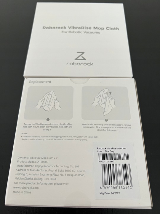 2x VibraRise Mop ścierka mikrofibra Xiaomi Roborock S7 S7 MaxV Ultra