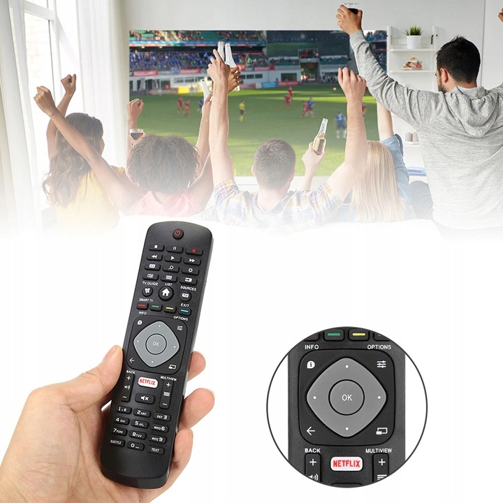 PILOT DO TV PHILIPS UNIWERSALNY SMART LED/4K/UHD