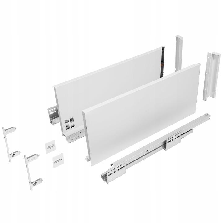 SZUFLADA GTV AXIS PRO 400C1 WYSOKA L400 H167 BIAŁA CICHY DOMYK WYSUW