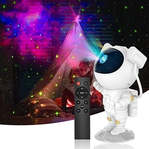 Lampka Nocna LED Projektor Rzutnik GWIAZD Nieba ASTRONAUTA Dla Dzieci PILOT