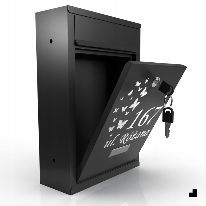ANTYKOROZYJNA SKRZYNKA NA LISTY Z NUMEREM DOMU | POCZTOWA ADRES |A4