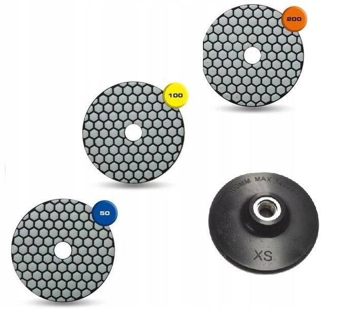 TARCZE DIAMENTOWE DO SZLIFOWANIA FAZOWANIA GRESU SPIEKU NA SUCHO 100mm DYSK