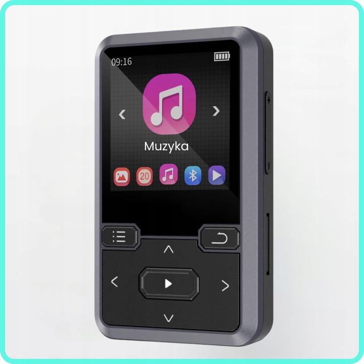 Odtwarzacz MP3 Bluetooth Przenośny 32GB Muzyka Radio fm Krokomierz