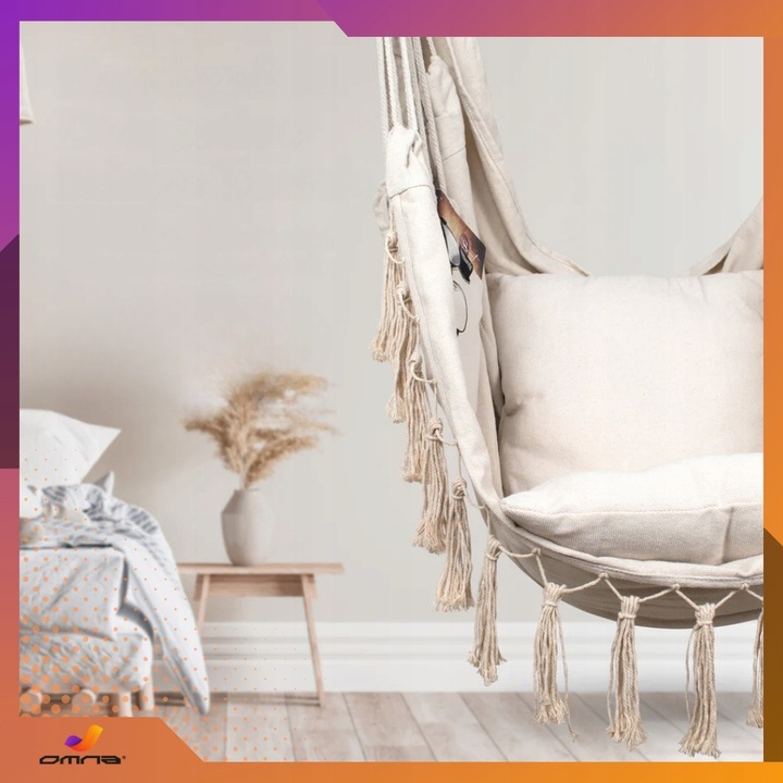 Fotel wiszący krzesło Brazylijskie Huśtawka Hamak Ogrodowy Na Balkon