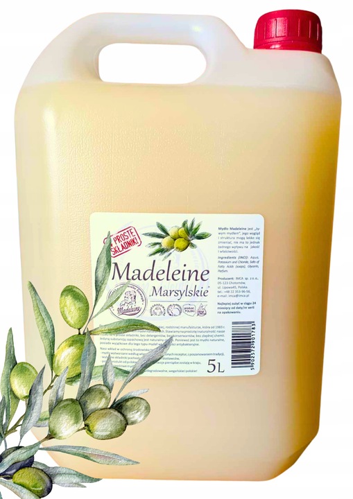 5L NATURALNE MYDŁO MARSYLSKIE EK PROSTY SKŁAD, DUŻE OPAKOWANIE 2
