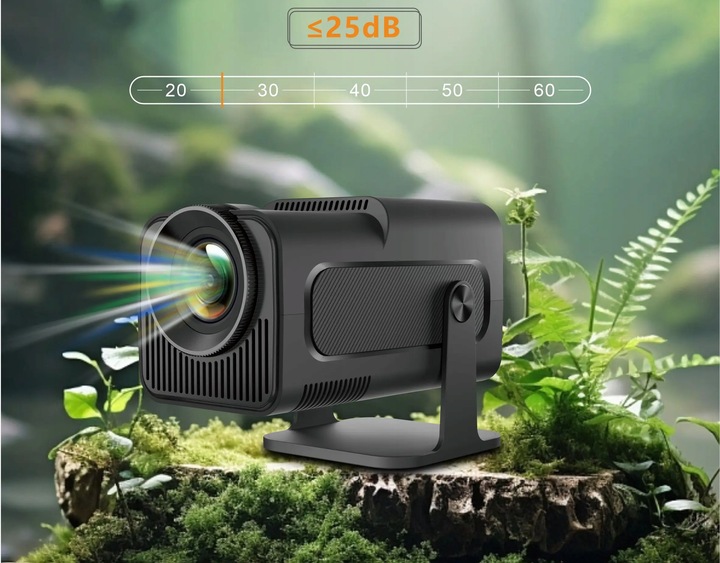 PROJEKTOR RZUTNIK ANDROID TV WIFI FULL HD PRZENOŚNY SMART GŁOŚNIK OBROTOWY