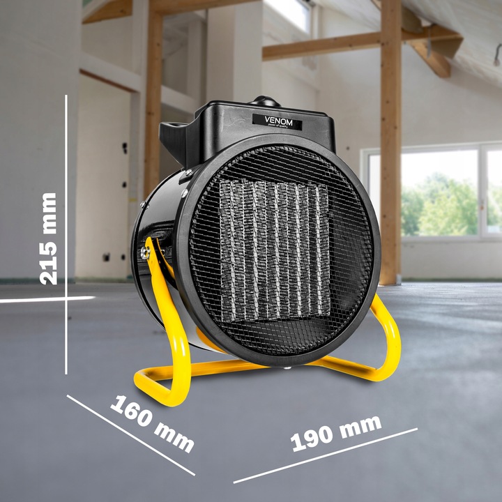 NAGRZEWNICA ELEKTRYCZNA GRZEJNIK 2000W CERAMICZNA FARELKA TERMOSTAT
