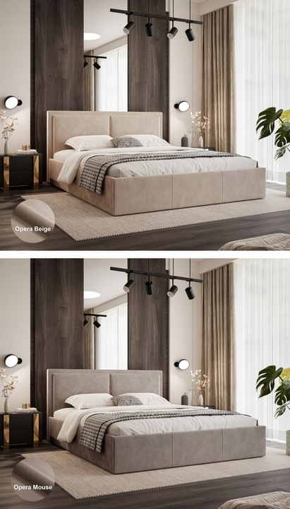 ŁOŻKO SOAVE II Z PODNOSZONYM STELAŻEM I POJEMNIKIEM NA POŚCIEL 180x200