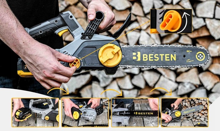 Piła Łańcuchowa Akumulatorowa Gałęziówka Pilarka 30Cm Bezszczotkowa