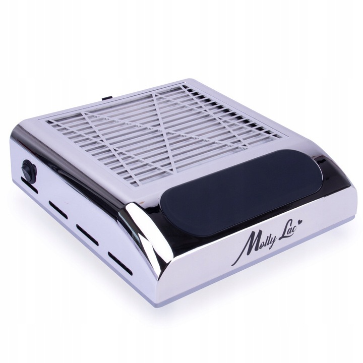 Pochłaniacz Pyłu Do Paznokci MOLLYLAC Kasetowy Filtr Mocny Srebrny 80W