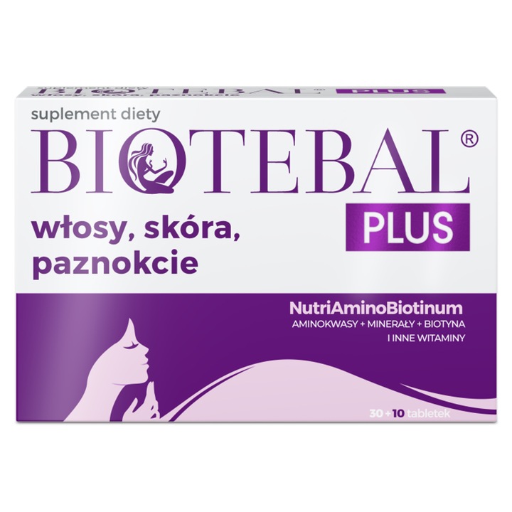 BIOTEBAL PLUS WŁOSY SKÓRA PAZNOKCIE 30 + 10 TABLETEK