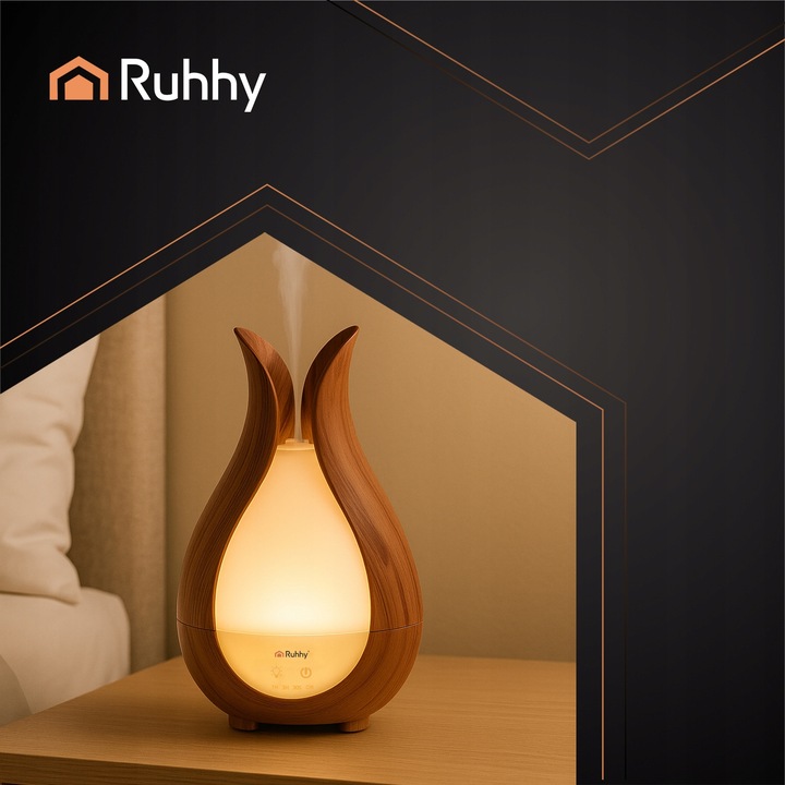 Nawilżacz Powietrza Dyfuzor Ultradźwiękowy Zapachowy Aromaterapia LED