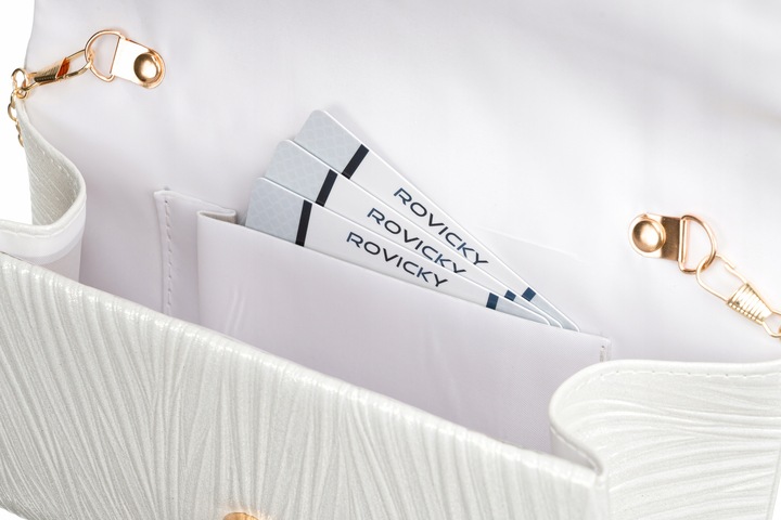 Kopertówka damska torebka wizytowa wieczorowa listonoszka z klapką Rovicky