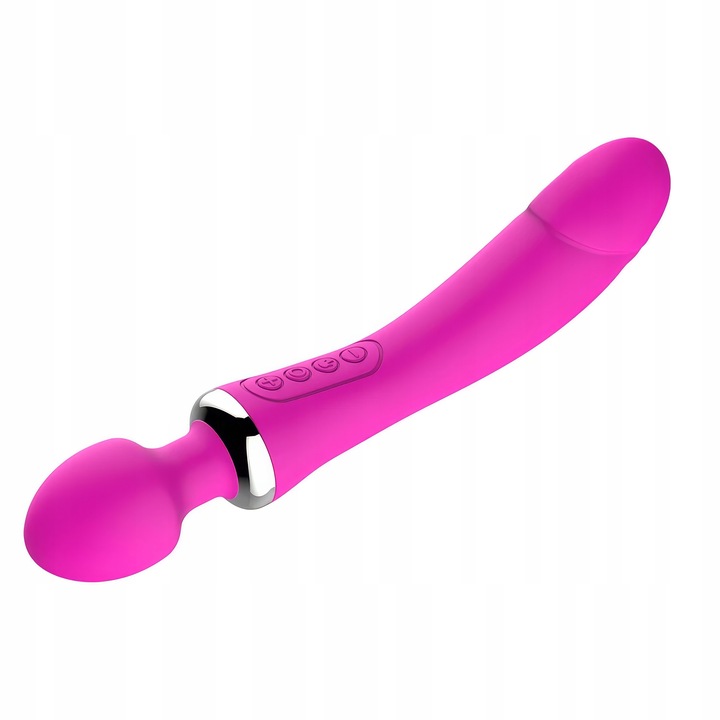 LUKSUSOWY WIBRATOR DAMSKI 2w1 PODGRZEWANY DO 45stC - USB DAWCA ORGAZMÓW