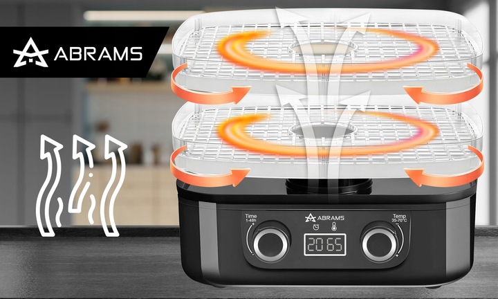 SUSZARKA DO GRZYBÓW WARZYW I OWOCÓW 400W REGULACJA TEMPERATURY TIMER 5