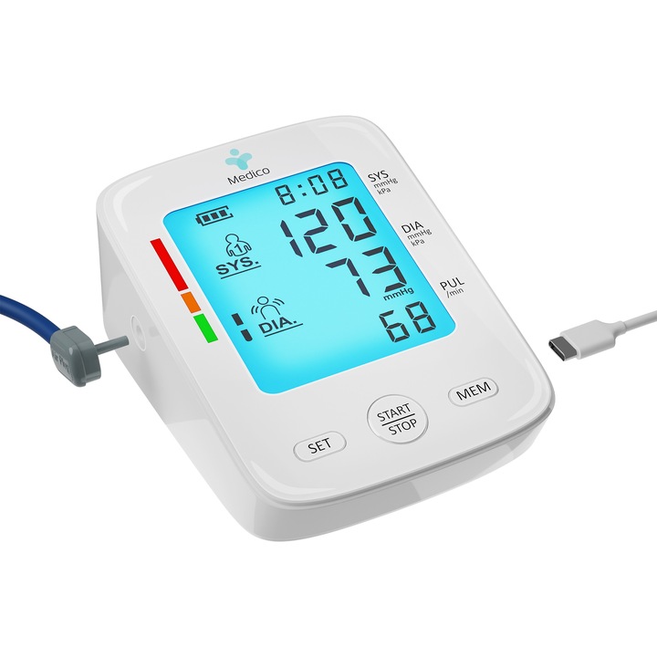 CIŚNIENIOMIERZ NARAMIENNY MEDICO ARYTMIA, WYGODNY, USB, DZIENNICZEK GRATIS
