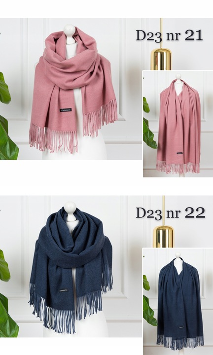 CIEPŁY SZAL KLASYCZNY SZALIK DAMSKI ELEGANCKI MODNY BRĄZOWY KOLORY