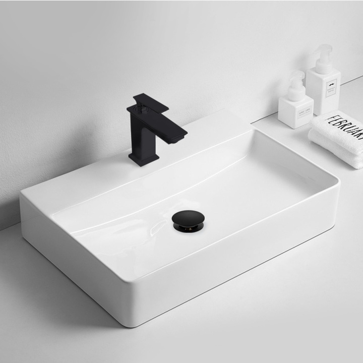 AQUAUNO KOREK DO UMYWALKI KLIK-KLAK CZARNY MOSIĘŻNY BEZ PRZELEWU model