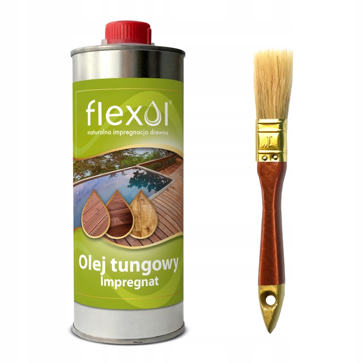 Olej tungowy 500ml impregnat do drewna 100% naturalny bezbarwny GRATIS