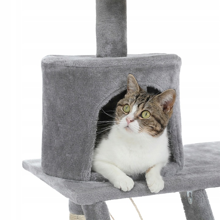 DRAPAK DLA KOTA Z HAMAKIEM LEGOWISKO DUŻY DRAPAK Z DOMKIEM 6 POZIOMÓW XXL