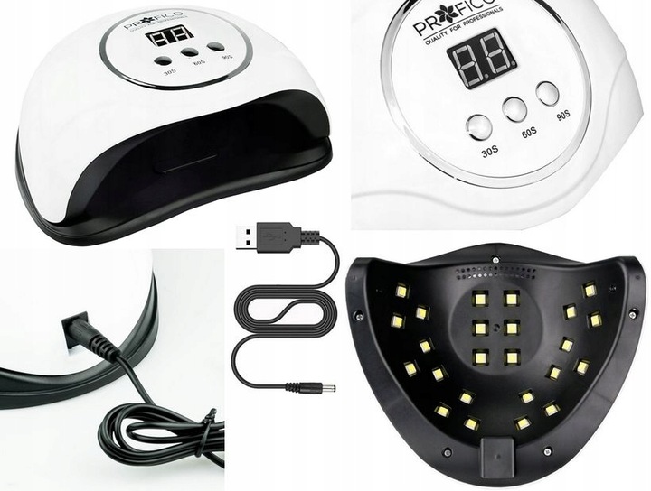 ZESTAW DO PAZNOKCI ŻELOWO HYBRYDOWY LAMPA FREZARKA