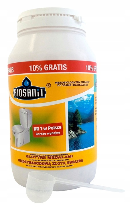 BIOSANIT do szamba,oczyszczalni 1,1kg NOWA DOSTAWA