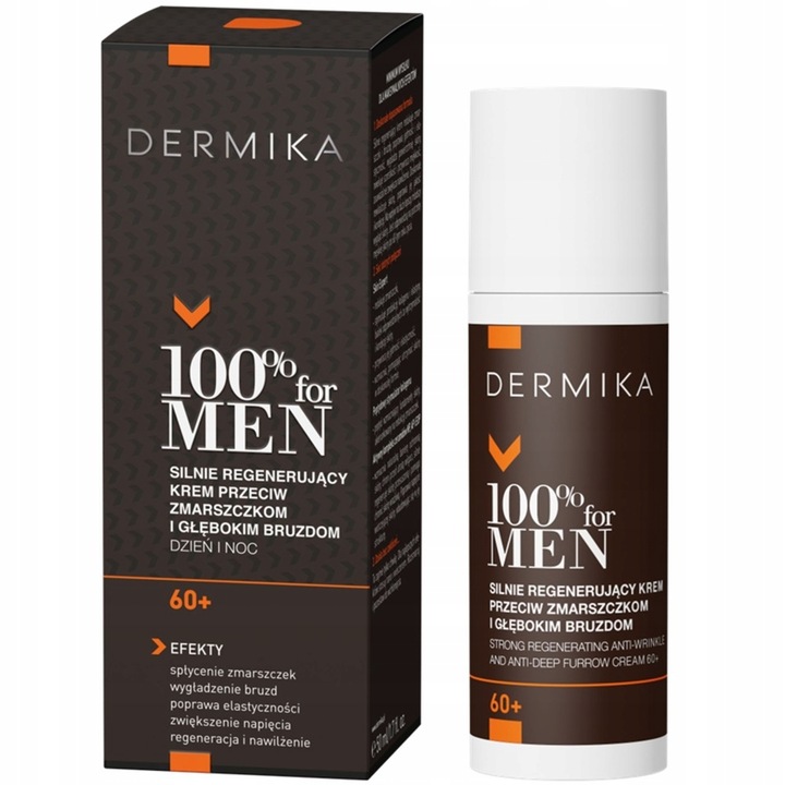 Dermika 100% For Men Silnie Regenerujący Krem Przeciw Zmarszczkom 60+ 50ml