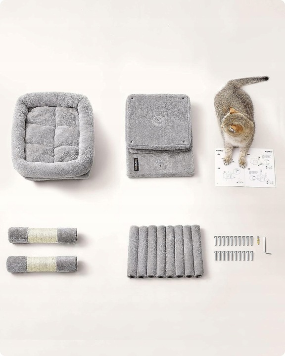 DRAPAK DLA KOTA MAŁY LEGOWISKO JASKINIA SŁUPEK DOMEK LEŻAK 2 POZIOMY 67cm