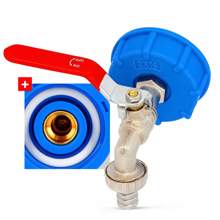 ZAWÓR CZERPALNY KRAN MAUZERA ZBIORNIKA 1000l 3/4x1/2 IBC SZYBKOZŁĄCZKA