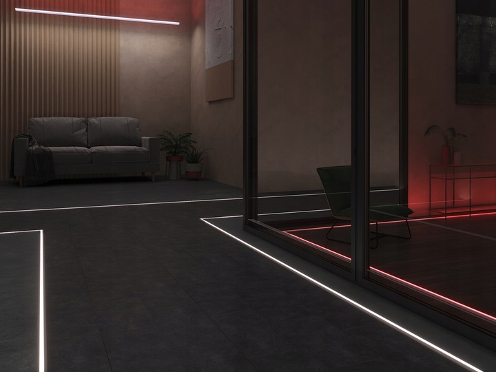 Profil LED Aluminiowy Do Płyt GK Gipsowych 20mm Wpuszczany Regips 2m