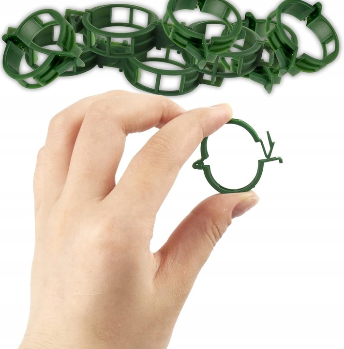 ZAPINKI KLIPSY UCHWYT SPINACZ DO ŁODYG POMIDORÓW FASOLI PĘDÓW 100