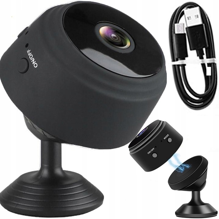 Mini Kamera Szpiegowska Full HD WIFI ukryta 91 DETEKCJA NIANIA DYSKRETNA