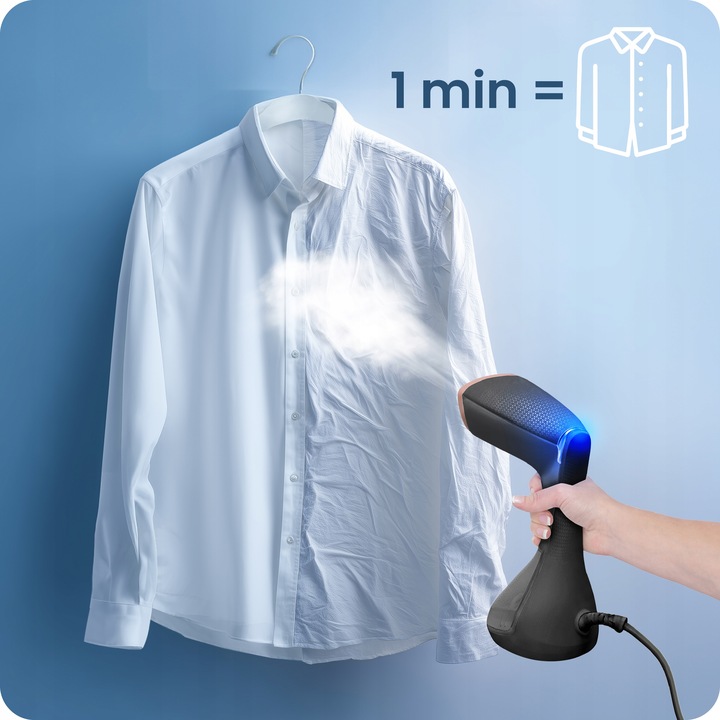 Parownica do ubrań 1600W Steamer parowy Żelazko parowe ZESTAW 26g/min