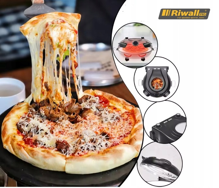PIEC DO PIZZY MINI PIEKARNIK RIWALL RP-01 kamień 420°C 1200W 2 x