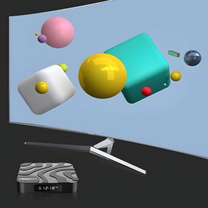 SMART TV BOX T95MAX ANDROID 9 64BIT 6K WIFI HDR USB 3.0 + PILOT KABEL