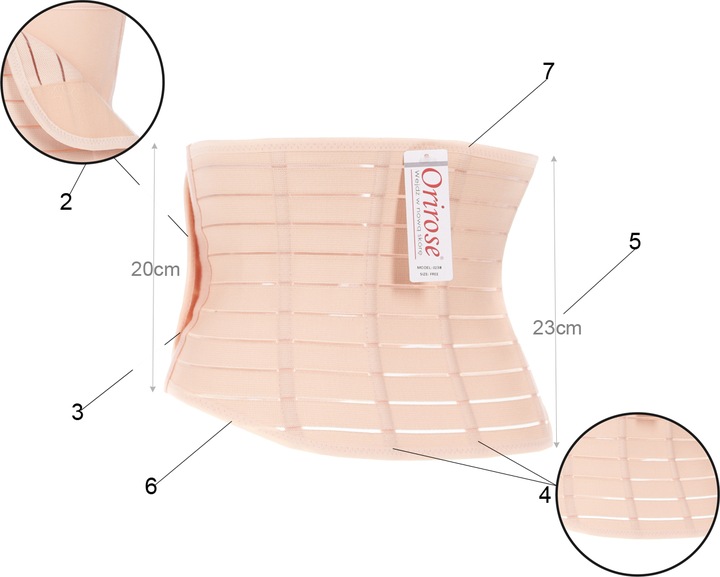 Orirose PAS mocno WYSZCZUPLAJĄCY modelujący brzuch talię poporodowy na