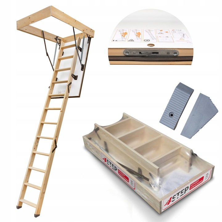 Schody Strychowe Wyłaz na Strych 4STEP GREENLINE 120x80 35mm 1,05