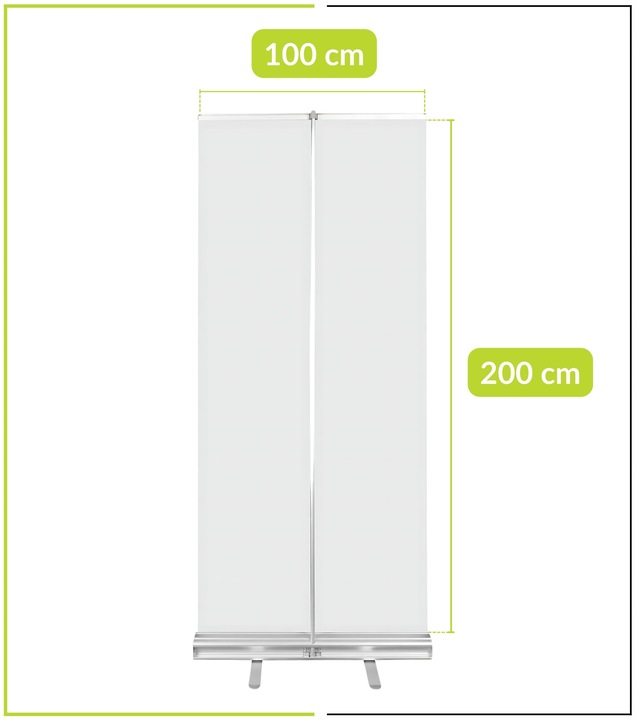 Rollup Roll-Up 100x200 Strong Z Wydrukiem Blockout Kreator Stand + Torba