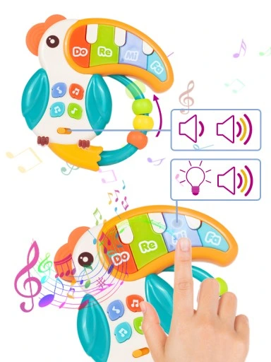 STOLIK INTERAKTYWNY EDUKACYJNY ZJEŻDŻALNIA PIŁEK PIŁECZKI PIANINKO PAPUGA