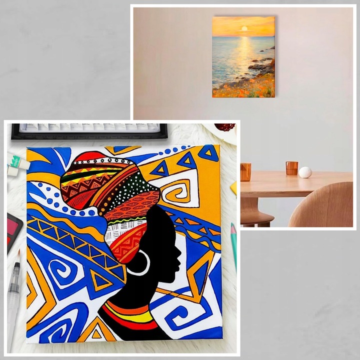 PŁÓTNO MALARSKIE DO MALOWANIA PODOBRAZIE BAWEŁNIANE 10szt 24x30 cm zestaw