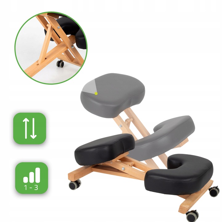 KLĘKOSIAD KRZESŁO ERGONOMICZNE REGULOWANE FOTEL BIUROWY HABYS