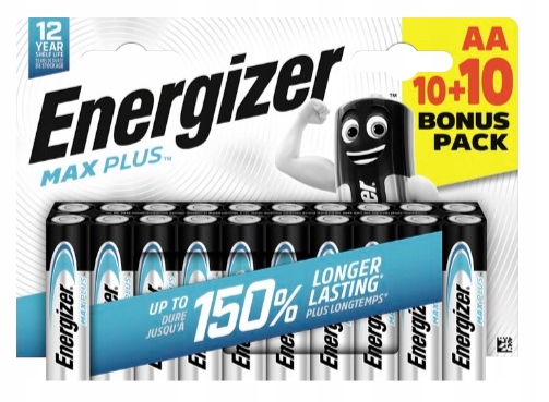 20 x baterie AA / LR6 Energizer Max Plus (blister)