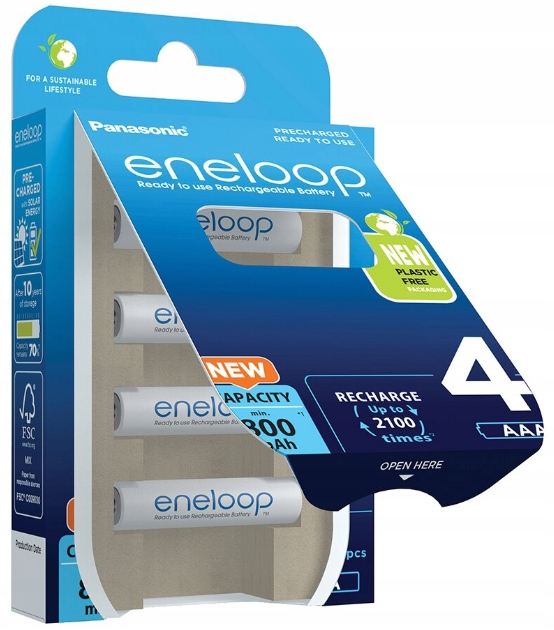 4x AKUMULATORKI BATERIE ENELOOP R03/AAA 800 mAh BL