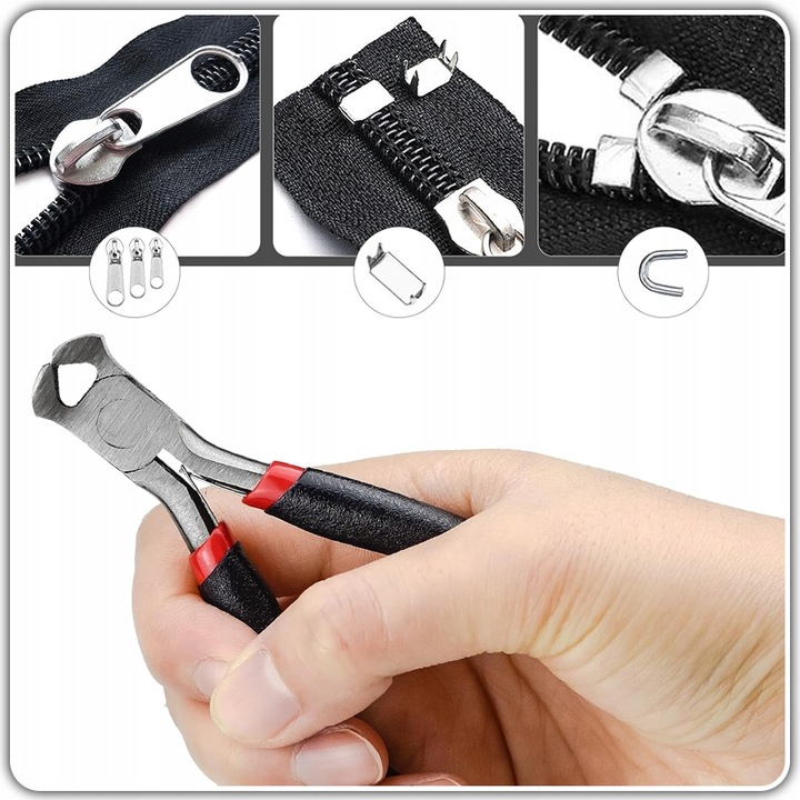 ZESTAW NAPRAWCZY SUWAKÓW DO NAPRAWY ZAMKÓW BŁYSKAWICZNYCH METALOWE 211 el.