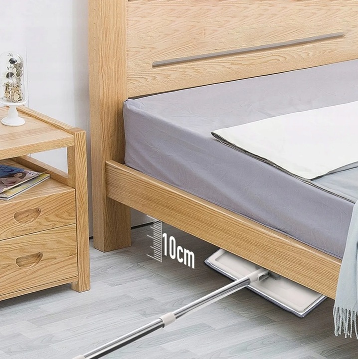 MOP PŁASKI Z WYCISKACZEM WIADREM DWUKOMOROWYM + WKŁADY MIKROFIBRA