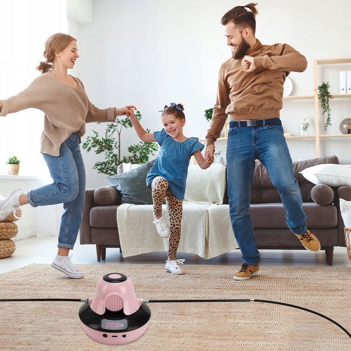 SKAKANKA INTELIGENTNA AUTOMATYCZNA DLA DZIECKO Z LED LICZNIK + PILOT RÓŻOWY