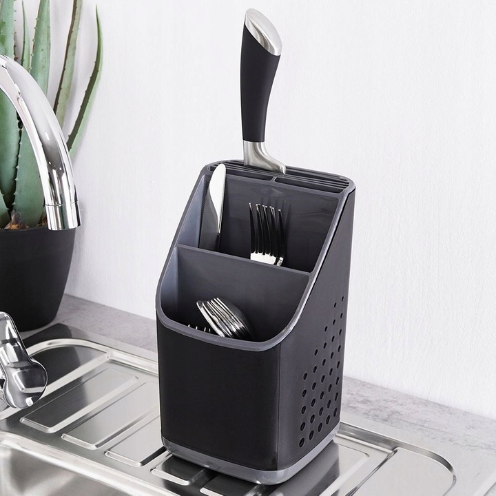 Pojemnik OCIEKACZ stojak organizer kuchenny na sztućce noże przybory