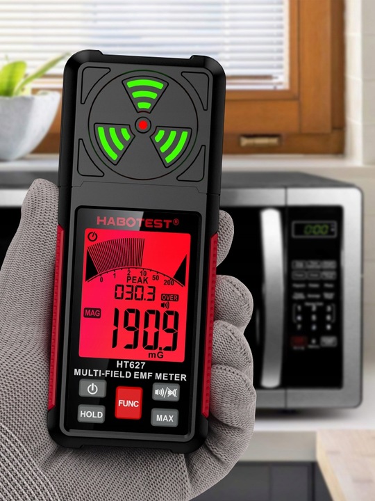 MIERNIK POLA ELEKTROMAGNETYCZNEGO EMF TESTER FAL RADIOWYCH HABOTEST HT627